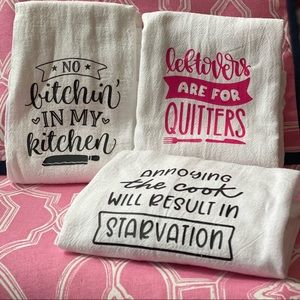 CUSTOM kitchen flour sack towels. NEW